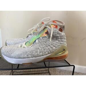 Nike Lebron 17 Bg Future Air CT4136-100 - 6.5Y - White Basketball Shoes